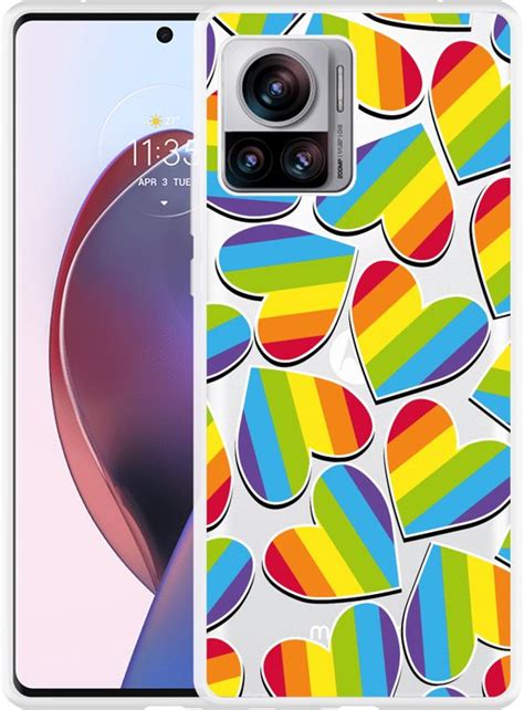 Motorola Edge Ultra Hoesje Regenboog Hartjes Designed By Cazy Bol