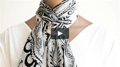 This Video Shows You How To Tie A Square Silk Scarf In A Weave Knot A