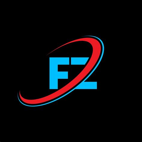 FZ F Z Letter Logo Design Initial Letter FZ Linked Circle Uppercase