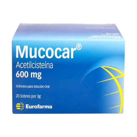 Mucocar 600mg 3g Gránulos para solución Oral Mifarma