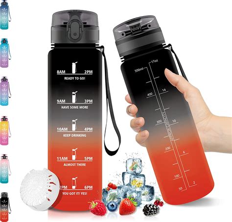 Vikaster Borraccia Motivazionale Borraccia Sportiva 500ml Borracce