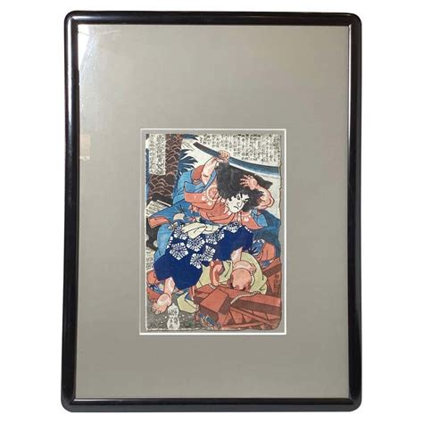 Antique Framed Japanese Shunga Woodblock Print Of Two Women Making Love For Sale At 1stdibs