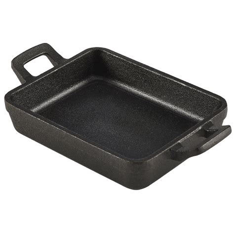 Genware Mini Cast Iron Rectangular Dish X X Cm