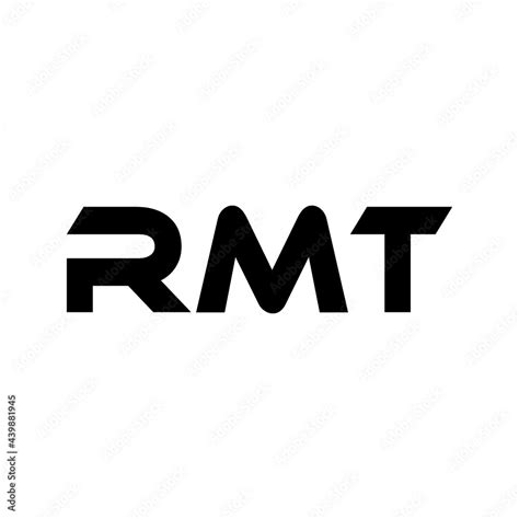 Vecteur Stock Rmt Letter Logo Design With White Background In