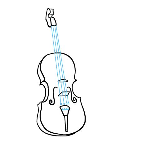 How To Draw A Violin Step By Step How Step By Step To Draw 3d Drawing