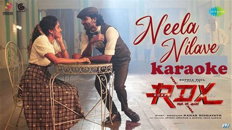 Neela Nilave Song Karaoke Neela Nilave Bgm Rdx Kapil Kapilan