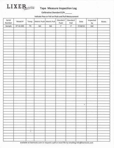 Tape Measure Calibration Procedure – Lixer Tools