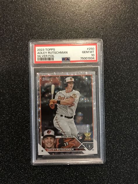 Adley Rutschman Topps Silver Foil Rc Psa Pop Orioles Ebay