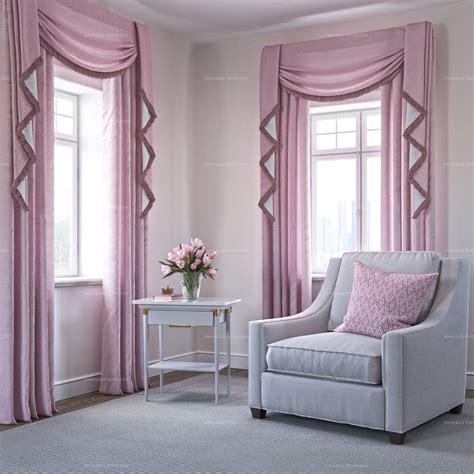 Цвет штор под розовые обои в интерьере (36 фото) - красивые картинки и ...