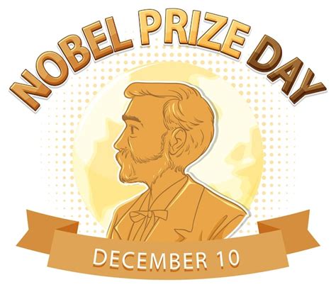 Free Vector Nobel Prize Day Text For Banner Or Poster Design