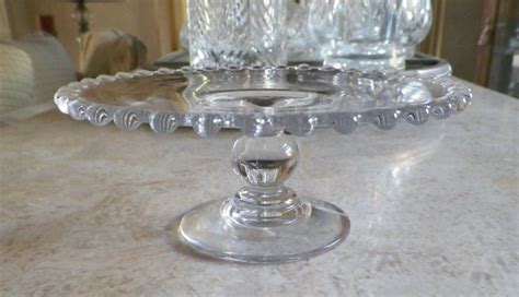 Vintage Imperial Candlewick Glass Footed Bon Bon Serving Plate Ebay