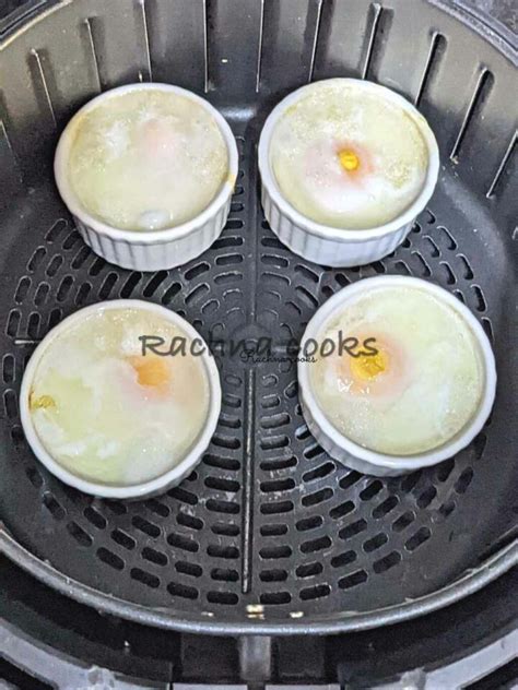 Air Fryer Poached Eggs Rachna Cooks