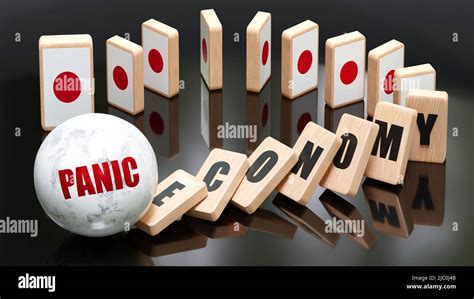 Japan And Panic Economy And Domino Effect Chain Reaction In Japan