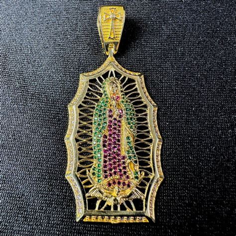 Dijes De Oro Para Hombre Virgen De Guadalupe Joyeria Danielas