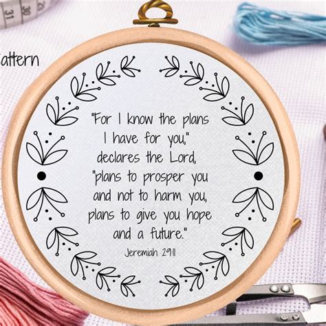 Bible Verse Hand Embroidery Etsy