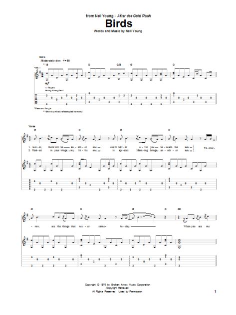 Birds Guitar Tab Zzounds