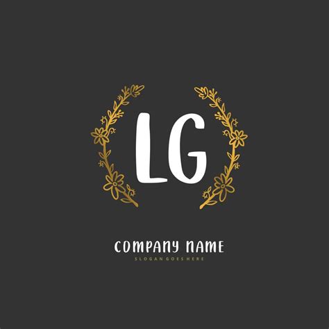 Lg Initial Handwriting And Signature Logo Design With Circle Beautiful