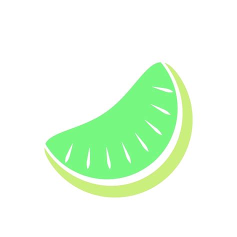 Premium Vector Stylized Lime Flat Illustration Green