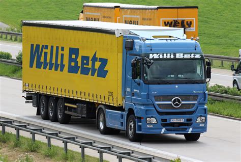 Mb Actros Mp3 1855 Willi Betz Unterwegs Auf Der Bab 7 Bei Ellwangen