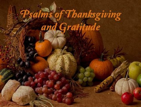 Psalms of Thanksgiving and Gratitude | Liberty Vineyard Church