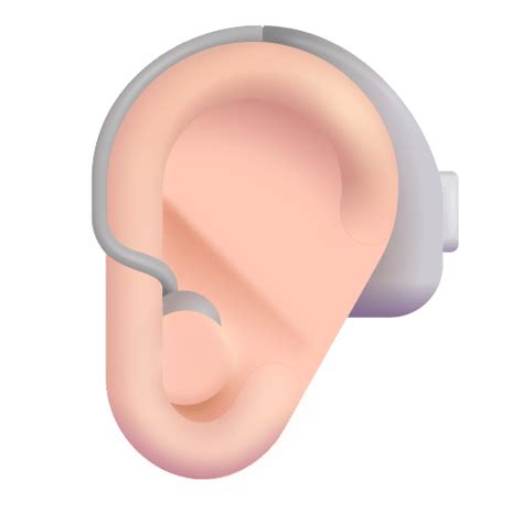 Ear With Hearing Aid 3d Light Icon FluentUI Emoji 3D Iconpack Microsoft