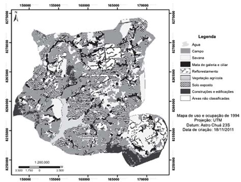 Mapa De Uso E Ocupa O Do Solo Da Bacia Do Descoberto Do Ano