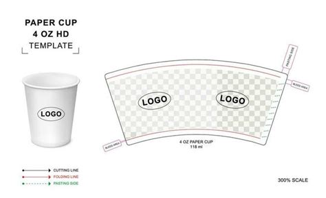 Paper Cup Template Vector Art, Icons, and Graphics for Free Download