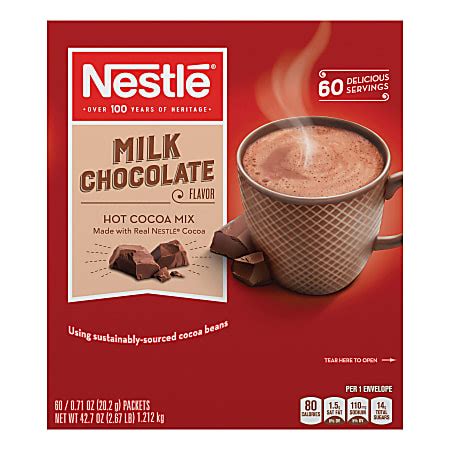 Nestle Milk Chocolate Hot Cocoa Mix Oz Box Of Packets Office Depot