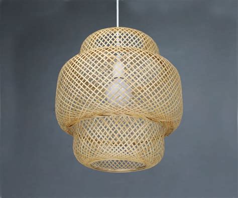 Bamboo Pendant Lighting Bamboo Lamp Shade Bamboo Crafts Lounge Etsy