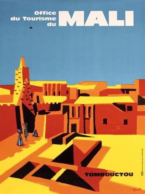 Vintage Timbuktu Mali Tourism Poster A3 Print - Etsy UK