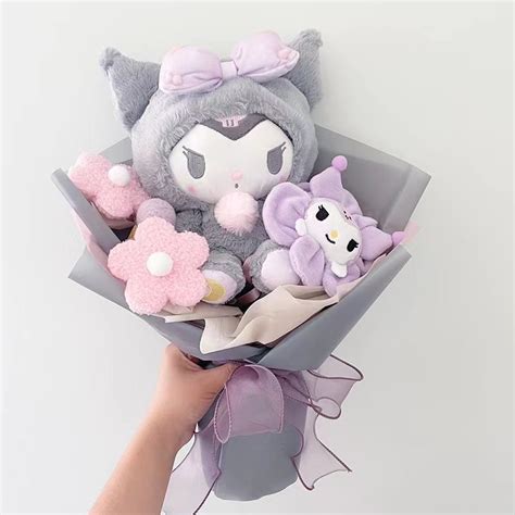 Cartoon My Melody Kuromi Cinnamoroll Kt Cat Plush Doll Toy Sanrio Bouquet T Box Artofit