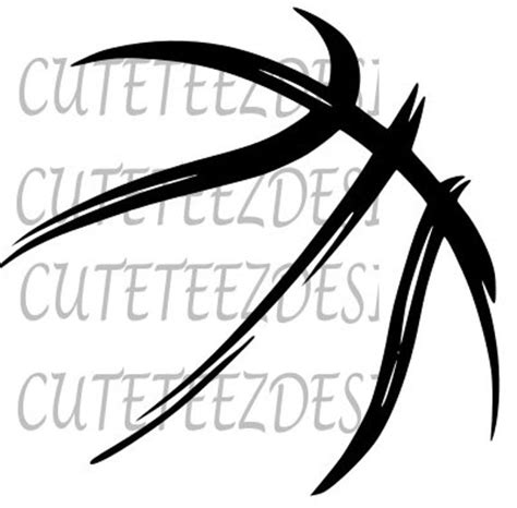 Basketball SVG Basketball Outline Half Basketballbasketball - Etsy