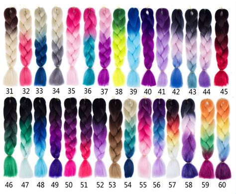 Kanekalon Synthetic Braiding Hair 24inch 100g Ombre Two Tone Color Jumbo Braid Hair Extensions