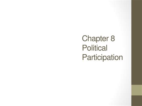 Chapter 8 Political Participation Ppt Download