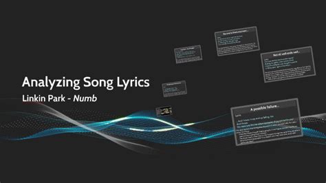 Analyzing Song Lyrics Linkin Park Numb By Raphael Heredia On Prezi