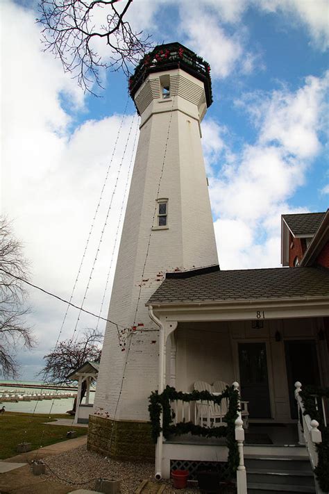 Port Sanilac Historic Lighthouse In Michigan Along Lake Huron