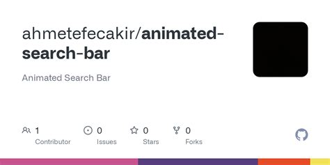 GitHub - ahmetefecakir/animated-search-bar: Animated Search Bar