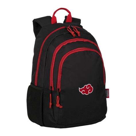 Mochila Escolar Adap C Cm Naruto Cloud Preta