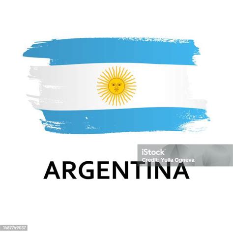 Vetores De Símbolos Nacionais Bandeira Da Argentina Isolada No Fundo