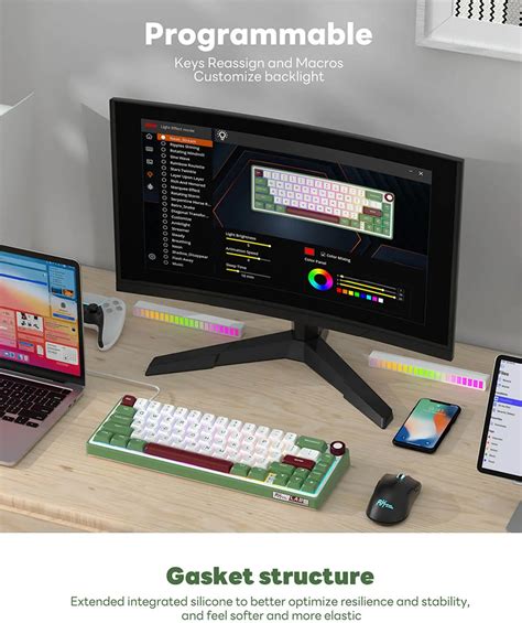 Royal Kludge R Single Mode RGB Keys Hot Swappable Mechanical Keyboard Phantom Shopee