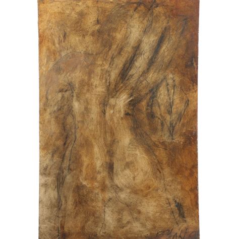 Lot Barbara Barb Stahl American Th Century Nude Figure Study Mixed Media On Canvas