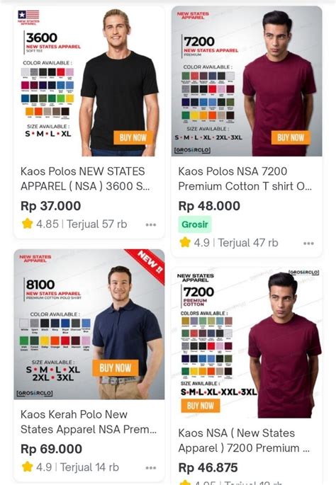 Rekomendasi Toko Kaos Polos Terlaris Di Tokopedia Harga Mulai