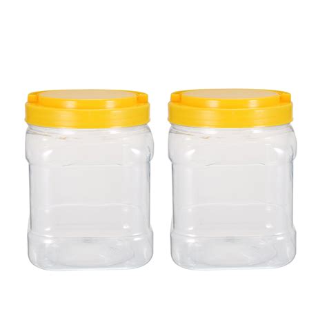 Empty Plastic Storage Jars Ml Pet Screw On Lids Sealed Honey