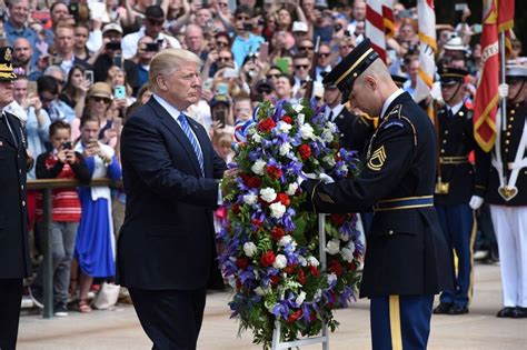 Trump Honors Fallen Veterans At Arlington National Cemetery