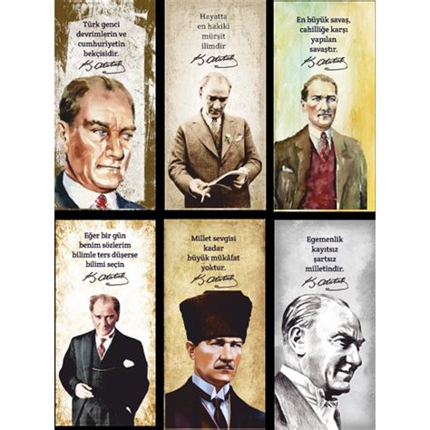 Hayat Poster Mustafa Kemal Atatürk 6lı Mini Retro Ahşap Fiyatı