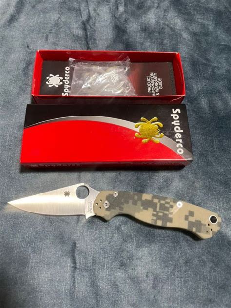 Spyderco スパイダルコ Paramilitary 2 パラミリタリー2 シルバー Cpm S30v デジカモg 10 折り畳みナイフ