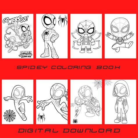 Spidey and His Amazing Friends Coloring Book for Kids - Etsy Australia