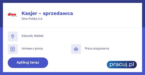 Oferta Pracy Kasjer Sprzedawca Dino Polska S A Koluszki