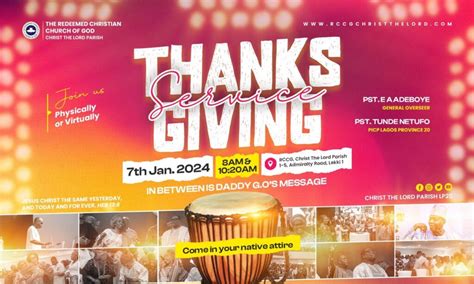 January 2024 Thanksgiving Service RCCG Christ The Lord