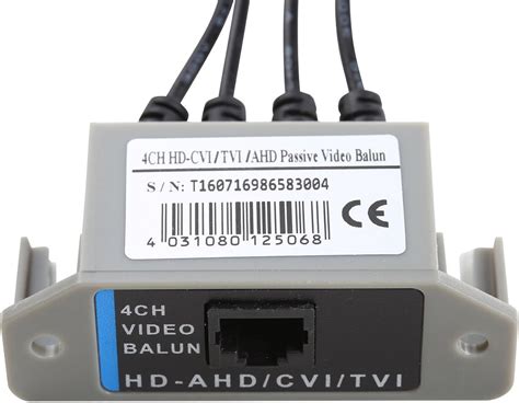 Uhppote 4ch Hd Passive Video Balun Transceiver Bnc To Utp Rj45 Cctv Via Twisted Pairs Mp3